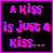 A 3x3 grid of nine animated frames featuring pixelated pink text on black backgrounds with a single heart symbol in the bottom-right frame.