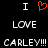 Black background with white text and an orange pixelated heart symbol arranged in three