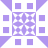 Static pixel art with purple and white geometric shapes arranged in a symmetrical pattern featuring central cross motifs and corner triangles.
