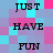pixelated text on a checkered background with alternating cyan, purple, and pink squares