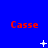 Red text 'Casse' repeated across a blue background with animated white star-like symbols changing position and shape.
