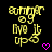 Yellow pixelated text 'summer live it up' with a pink heart on black background, animated as the heart pulses.