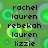 Green background with overlapping cyan and yellow circular patterns; black pixelated text listing names on left, partial text on right.