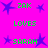 Bright pink background with green pixelated text and blue star shapes arranged in a pattern
