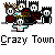 Pixel art animation of stylized figures with castle-topped heads, one figure's head changes from white to black between frames.
