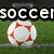 six distinct sports and character icons with text labels, including soccer ball, dancing feet, basketball, volleyball, and a pink cartoon pig