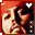 Pixelated image of two figures in intimate pose with red border, heart symbol top-right, three square icons on right side.