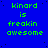 Blue background with green pixelated text reading 'kinard is freakin awesome' repeated in a pattern across the image