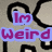 Pixelated cartoon face with large eyes and black outlines displays changing text overlays across four