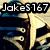A pixelated image of a sneaker with text overlays showing different states: 'JakeS167' at top left, '<3' on the shoe's tongue in one state, and 'converse!' at bottom.