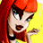 A pixelated cartoon character with red hair and a yellow background on the left, next to green text reading "Original Icons .com" on a dark green background.