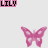 pink butterfly icons with 'LILY' text in magenta, featuring subtle animation variations including directional arrows and dotted lines