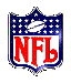 Animated NFL shield logo with red 'NFL' text, blue and white shield, and football symbol, showing changes in a