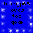 Blue background with white pixelated squares and black text reading 'harryp68 loves top gear' in two identical vertical