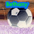 Four soccer ball icons arranged in a with text labels above and below, showing animation changes between frames
