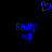Blue pixelated text and symbols on black background with a heart icon above two identical name displays.