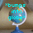 A globe on a blue stand with pixelated cyan text above it, showing two states: one with "*bumps into globe" and another with "What in the world?"