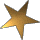 Five golden stars with gradient shading on a light gray background, arranged in two