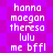 Static pixel art displays repeated text phrases on a purple background with diamond patterns.