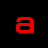 A contact sheet of seven distinct animated frames showing a stylized letter 'a' in various colors and styles against a black background with a gray transparency indicator.
