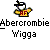 Pixelated icon shows a crown with 'AF' on it above text reading 'Abercrombie Wigga' in blocky font against gray background.