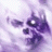 Pixelated purple and white image of a stylized skull with glowing eyes on the left, next to black background with silver text reading 'AnimeIM' above 'COM'