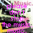 Animated icon shows pink text over a blurred background with musical equipment, cycling through multiple 'music' repetitions and 'please don't stop the music' phrases.