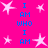 Bright pink background with scattered white stars and blue text reading 'I AM WHO I AM' in vertical