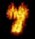 Animated contact sheet showing three frames of a fiery icon with flame-like shapes and text elements.