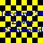 Blue text on a yellow-black checkered background reads 'Jordan028 Loves Richmond' in two identical horizontal with pixelated distortion