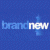 Static pixelated icon with blue background and white text reading 'brand new' in a stylized font, featuring slight transparency effects on the right side of the text.