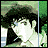 Pixelated anime-style character icon with green background and