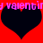 Red background with two black hearts and pink pixelated text reading 'valentiny valentin' above them.