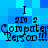 Blue pixelated background with black text reading "I am a Computer Person!!!" repeated in two , each containing four identical instances of the phrase