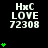 Static image with repeated text and green heart symbols on black background.