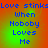 Blue pixelated text on a gradient background reads "Love stinks When Noboby Loves Me" in four identical