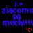 Blue pixelated text on black background with red hearts, displaying 'gigcomogigcomo so much!!!' in two identical mirrored sections.