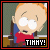 Pixelated South Park character in two animated frames with text overlay, showing a blinking animation effect on the word "TIMMY!".