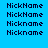 pixelated 'NickName' text icons on a blue background, with some highlighted in darker blue