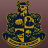 Pixelated crest with blue and gold elements, including a helmeted figure above shield-like sections, next to bold yellow text reading CANIS CANEM EDIT on brown background.
