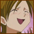 Pixelated anime-style character portraits with varying expressions and group shots, some with text overlays.