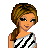 Pixel art contact sheet showing three frames of an animated icon featuring a cartoon woman in zebra-print clothing with text reading "love animals don't wear them".