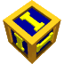 A 3D cube with blue faces and yellow letter 'I' symbols rotates through multiple angles against a gray background.