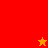 A vertical split image with red, orange, and yellow sections containing two pixelated stars.