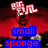 Pixelated image of a character with dark hair and red clothing, featuring blue text boxes reading 'small' and 'sponge' in red letters.