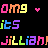 Pixelated text and heart symbols in rainbow colors on black background, with animated heart sequences.