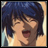 Pixelated anime-style character with blue hair and closed eyes, next to black background with white text reading 'Anime IM' and 'com'