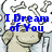 Pixelated image with blue text "I Dream of You" over a cartoon character's face, surrounded by scattered bones on white background.