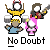 Animated buddy icon contact sheet showing two pixel-art characters with repeated text and website promotion on gray background.