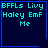 Four identical pixelated display cyan text on dark blue backgrounds with a single animated symbol change